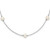 Sterling Silver Rhodium-plated 5-5.5mm White Semi-Round Freshwater Cultured Pearl 5-Station Children's 12 inch Necklace
