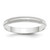 10k White Gold 3mm Lightweight Milgrain Half Round Wedding Band Size 5.5