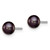 Sterling Silver Rhodium-plated 5-6mm Black Button Freshwater Cultured Pearl Post Earrings