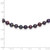 Sterling Silver Rhodium-plated 5-6mm Black Near-Round Freshwater Cultured Pearl 20 inch Necklace