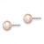 Sterling Silver Rhodium-plated 5-6mm Pink Button Freshwater Cultured Pearl Post Earrings