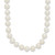 Sterling Silver Rhodium-plated 5-6mm White Near-Round Freshwater Cultured Pearl 28 inch Necklace