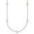 Sterling Silver Rhodium-plated 5-6mm White Near-Round Freshwater Cultured Pearl 8-Station 16 inch Necklace