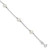 Sterling Silver Rhodium-plated 5-6mm White Round Freshwater Cultured Pearl 5-Station 7 inch Bracelet