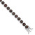 Sterling Silver Rhodium-plated 5mm 17.4GA Garnet 8in Bracelet