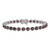 Sterling Silver Rhodium-plated 5mm 17.4GA Garnet 8in Bracelet