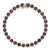Sterling Silver Rhodium-plated 5mm 17.4GA Garnet 8in Bracelet