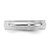 Sterling Silver Rhodium-plated 5mm Comfort Fit Milgrain Size 7 Band
