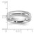 Sterling Silver Rhodium-plated 5mm Comfort Fit Milgrain Size 7 Band