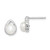 Sterling Silver Rhodium-plated 5mm FW Cultured Pearl & Diamond Post Ear
