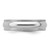 Sterling Silver Rhodium-plated 5mm Half Round Milgrain Size 6 Band