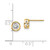 14k 5mm Bezel White Topaz Stud Earrings