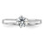 Sterling Silver Rhodium-plated 5mm Round CZ 6-prong Engagement Ring - QR-BB60CF8D-9505
