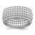 Sterling Silver Rhodium-plated 5-row Eternity Ring - QR-35AE1EE7-3191