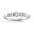 Sterling Silver Rhodium-plated 5-stone Bezel Set CZ Ring - QR-9761A19C-1328
