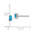 Sterling Silver Rhodium-plated 5x3mm Oval Swiss Blue Topaz Post Earrings