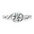 Sterling Silver Rhodium-plated 6.5mm CZ Twisted Ring - QR-A39BCF22-8607