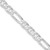Sterling Silver Rhodium-plated 6.5mm Figaro Anchor Chain - QA-7EA369AD-7262