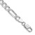 Sterling Silver Rhodium-plated 6.75mm Pav‚ Flat Figaro Chain - QF-992F37A2-1338