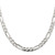 Sterling Silver Rhodium-plated 6.75mm Pav‚ Flat Figaro Chain - QF-A1D14203-7699