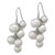 Sterling Silver Rhodium-plated 6-10mm Grey Near-Round Freshwater Cultured Pearl Dangle Earrings