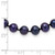 Sterling Silver Rhodium-plated 6-7mm Black Near-Round Freshwater Cultured Pearl 24 inch Necklace