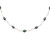 Sterling Silver Rhodium-plated 6-7mm Black Rice Freshwater Cultured Pearl 16-Station 18 inch Necklace