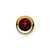 14k 5mm Garnet bezel pendant