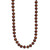 Sterling Silver Rhodium-plated 6-7mm Brown Near-Round Freshwater Cultured Pearl 20 inch Necklace