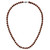 Sterling Silver Rhodium-plated 6-7mm Brown Near-Round Freshwater Cultured Pearl 20 inch Necklace