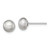Sterling Silver Rhodium-plated 6-7mm Grey Button Freshwater Cultured Pearl Post Earrings