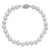 Sterling Silver Rhodium-plated 6-7mm Grey Near-Round Freshwater Cultured Pearl 7.25 inch Bracelet