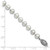 Sterling Silver Rhodium-plated 6-7mm Grey Near-Round Freshwater Cultured Pearl 7.25 inch Bracelet