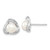 Sterling Silver Rhodium-plated 6-7mm White Button Freshwater Cultured Pearl 17 inch Necklace and Post Earrings Set