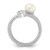 Sterling Silver Rhodium-plated 6-7mm White Freshwater Cultured Pearl and CZ 3 Ring Set - QR-72F82B18-3451