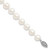 Sterling Silver Rhodium-plated 6-7mm White Near Round Freshwater Cultured Pearl 8.25 inch Bracelet