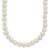 Sterling Silver Rhodium-plated 6-7mm White Near-Round Freshwater Cultured Pearl 24 inch Necklace
