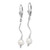 Sterling Silver Rhodium-plated 6-7mm White Semi-Round Freshwater Cultured Pearl Leverback Dangle Earrings - QE-62BFED68-7385