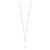Sterling Silver Rhodium-plated 6-8mm Pink Teardrop and Semi-Round Freshwater Cultured Pearl 6-Station Y-Drop 16 inch Necklace