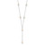 Sterling Silver Rhodium-plated 6-8mm White Teardrop and Semi-Round Freshwater Cultured Pearl 6-Station Y-Drop 16 inch Necklace