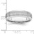 Sterling Silver Rhodium-plated 6mm Brushed Fancy Band Size 11