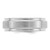 Sterling Silver Rhodium-plated 6mm Brushed Fancy Band Size 7.5 - QW-092BC6EF-7596