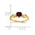 14k 5mm Heart Garnet AA Diamond ring