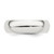 Sterling Silver Rhodium-plated 6mm Comfort Fit Size 6 Band