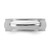 Sterling Silver Rhodium-plated 6mm Half Round Milgrain Size 11.5 Band