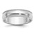 Sterling Silver Rhodium-plated 6mm Half Round Milgrain Size 13.5 Band