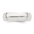 Sterling Silver Rhodium-plated 6mm Half Round Size 13.5 Band