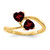 14k 5mm Heart Garnet ring