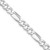 Sterling Silver Rhodium-plated 7.0mm Lightweight Flat Figaro Chain - QM-8D0A70D6-4599