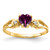 14k 5mm Heart Rhodolite Garnet AA Diamond ring